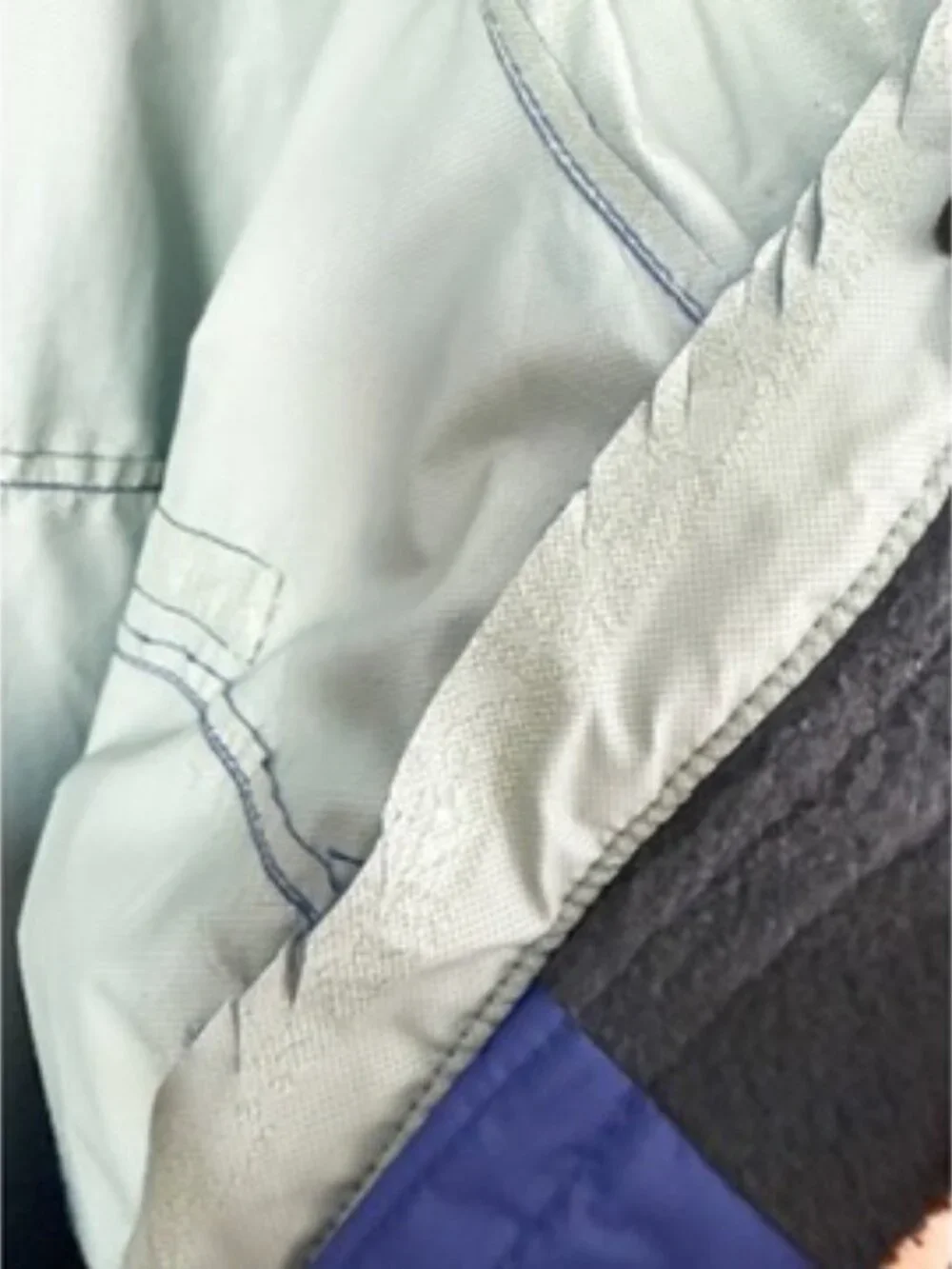 PATAGONIA Spellcell Full Zip Hooded Windbreaker Jacket 90s Vtg Blue M - Picture 7 of 16